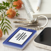 Benutzerdefiniert Foto & Monogramm Schlüsselanhäng Schlüsselanhänger (Vorderseite rechts)