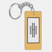 Benutzerdefiniert Foto & Monogramm Schlüsselanhäng Schlüsselanhänger (Vorderseite links)