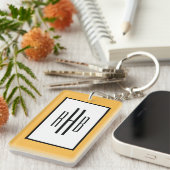 Benutzerdefiniert Foto & Monogramm Schlüsselanhäng Schlüsselanhänger (Vorderseite rechts)