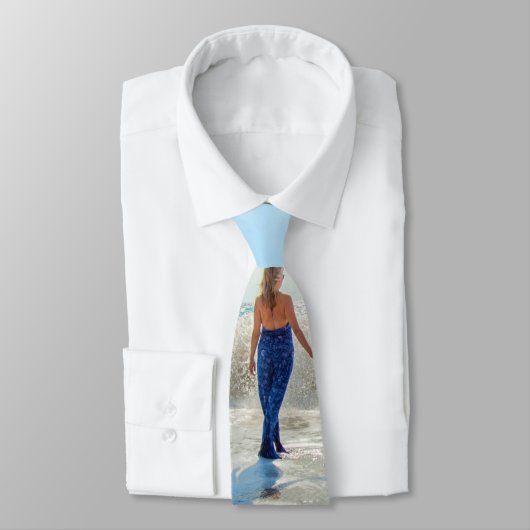 Benutzerdefiniert Foto Neck Tie mit Text Krawatte (Gebunden)
