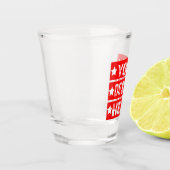 Benutzerdefiniert Foto oder Design hier hochladen Schnapsglas (Links)