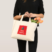 Benutzerdefiniert Foto oder Logo hochladen Frohe W Mini Stoffbeutel (Vorderseite (Produkt))