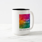 Benutzerdefiniert Foto oder Logo hochladen Modern Zweifarbige Tasse (VorderseiteRechts)