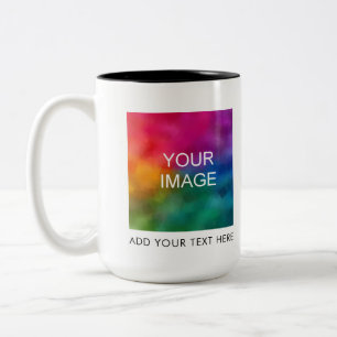 Benutzerdefiniert Foto oder Logo hochladen Modern  Zweifarbige Tasse