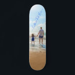 Benutzerdefiniert Foto-Skateboard mit Text Skateboard<br><div class="desc">Benutzerdefiniertes Foto und Text - Einzigartiges Design - Personalisierte Familie / Freunde oder Persönliches Skateboard / Geschenk - Hinzufügen von Text und Foto - Vergrössern und verschieben Sie Elemente mit dem Anpassungs-Tool ! Viel Glück - Seien Sie glücklich :)</div>