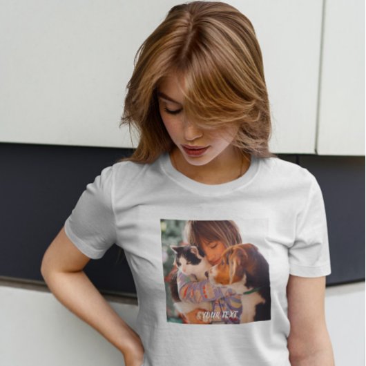 Benutzerdefiniert /Foto und Text hinzufügen T - Sh T-Shirt