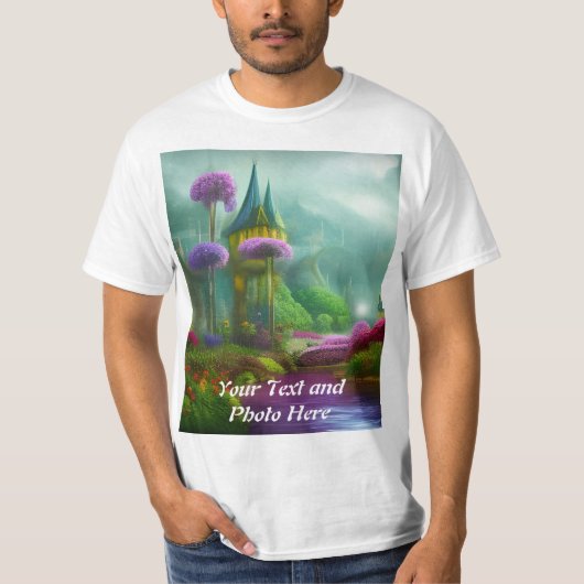 Benutzerdefiniert, Foto und Text hinzufügen T-Shirt (Vorderseite)