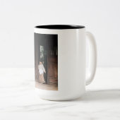 Benutzerdefiniert, Foto und Text hinzufügen Zweifarbige Tasse (VorderseiteRechts)