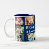 Benutzerdefiniert Foto und Text hinzufügen Zweifarbige Tasse (Links)