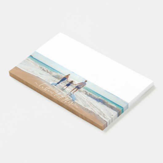 Benutzerdefiniert Foto- und Textname Post-it Klebezettel (angewinkelt)