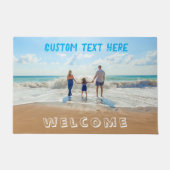 Benutzerdefiniert Foto und TextWelcome Doormat Fußmatte (Vorderseite)