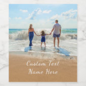 Benutzerdefiniert Foto Weinetikett mit Textname (Einzelnes Label)