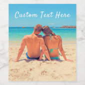 Benutzerdefiniert Foto Weinetikett mit Textname (Einzelnes Label)