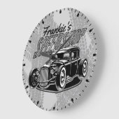 Benutzerdefiniert Frisierte Auto Coupe Speed Shop Große Wanduhr (Winkel)