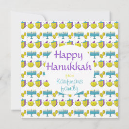 Benutzerdefiniert fügen Sie Ihren Namen Hanukkah n Feiertagskarte