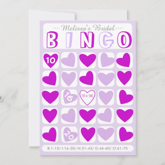 Benutzerdefiniert füllen Sie das Bingo Bingo lila  (Vorderseite)