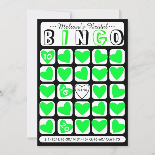 Benutzerdefiniert füllen Sie die Bingo Green Game (Vorderseite)