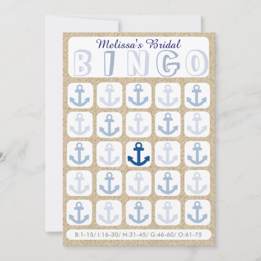 Benutzerdefiniert füllen Sie es mit einer Bingo-An (Vorderseite)