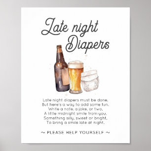 Benutzerdefiniert für Leah_ Late Night Windeln Sch Poster