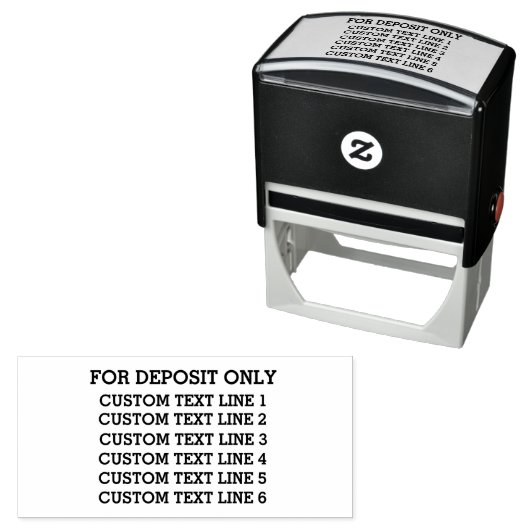 Benutzerdefiniert für nur 6 Zeilen seriellen Texts Permastempel (Beispiel)