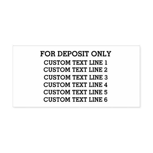 Benutzerdefiniert für nur 6 Zeilen seriellen Texts Permastempel (Design)