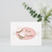 Benutzerdefiniert für rosa Cupcake Postkarte (Stehend Vorderseite)