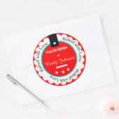 Benutzerdefiniert gebacken mit Liebe-Aufklebern Ge Runder Aufkleber (Umschlag)