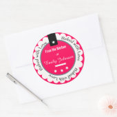 Benutzerdefiniert gebacken mit Liebe-Aufklebern Ge Runder Aufkleber (Umschlag)