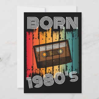 Benutzerdefiniert Geboren 1980er Retro 80er Kasset Einladung