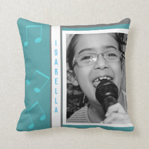 Benutzerdefiniert Geboren zum Singen von Foto Kara Kissen
