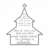 Benutzerdefiniert "Gedanken und Gebete" für Abtrei Aufkleber (Vorderseite)