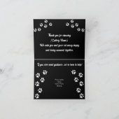 Benutzerdefiniert geklappt Dankeschön Karte für Ca (Innenseite)