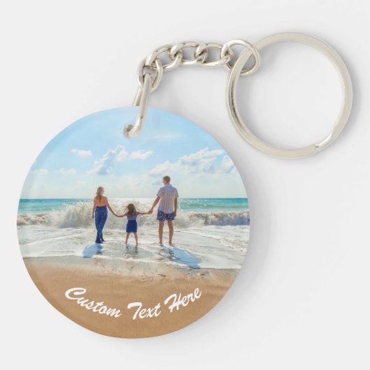 Benutzerdefiniert Geschenk des Foto-Schlüsselanhän Schlüsselanhänger (Rückseite)