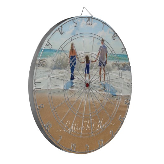 Benutzerdefiniert Geschenk für das Foto-Kartentafe Dartscheibe (Vorderseite Links)