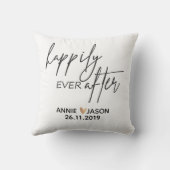 Benutzerdefiniert |Glücklich immer danach | Hochze Kissen (Rückseite)