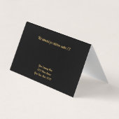 Benutzerdefiniert "Gold" auf Schwarz-Matte-Earring Visitenkarten (Rückseite)