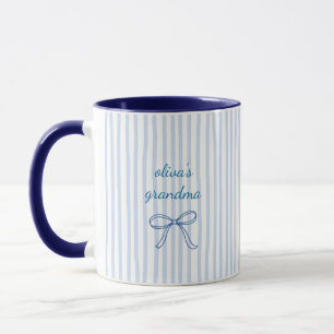 Benutzerdefiniert Grandma Blue Stripe Tasse