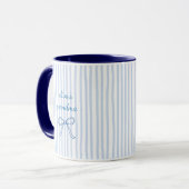 Benutzerdefiniert Grandma Blue Stripe Tasse (Vorderseite Links)