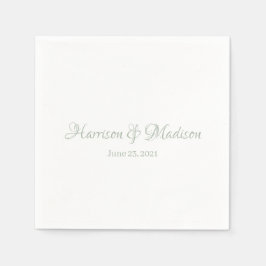 Benutzerdefiniert: grün Skriptpaar Datum Hochzeit Serviette