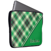 Benutzerdefiniert grün und schwarz Kariert Laptopschutzhülle (Vorne Rechts)