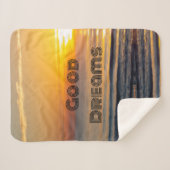 Benutzerdefiniert Gute Träume Text Throw, Fleece,  Sherpadecke (Vorderseite (Horizontal))