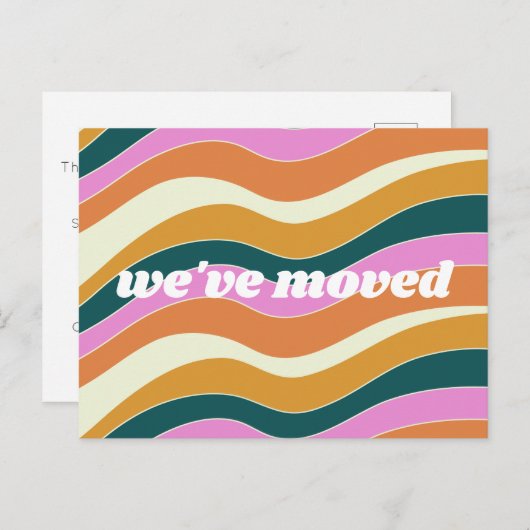 Benutzerdefiniert haben wir neue Zuhause Retro Vib Postkarte (Vorne/Hinten)