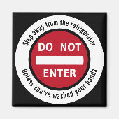 Benutzerdefiniert Hände waschen KEIN EINTRAG Magnet (Vorne)