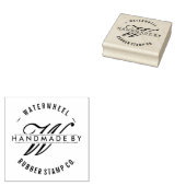Benutzerdefiniert "Handmade by" mit Monogram Gummistempel (Stempel)