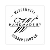 Benutzerdefiniert "Handmade by" mit Monogram Gummistempel (Prägung)