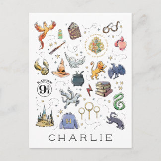 Benutzerdefiniert | HARRY POTTER™-Symbole Postkarte