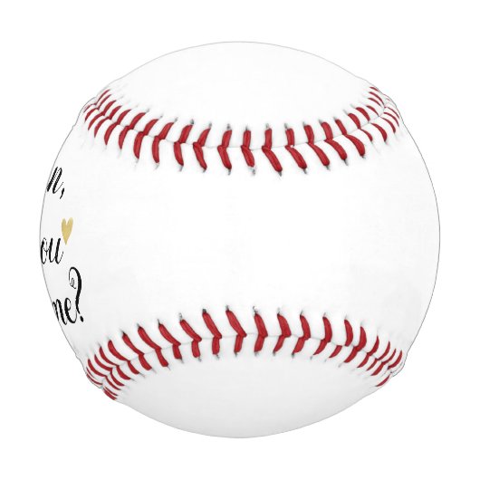 Benutzerdefiniert heiraten Sie mir Vorschlag Baseb Baseball (Vorderseite)