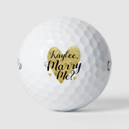 Benutzerdefiniert heiraten Sie mir Vorschlag Golfball