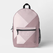 Benutzerdefiniert hellpastellfarbene Rose Mauve Bl Bedruckter Rucksack (Vorderseite)