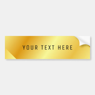 Benutzerdefiniert Hier Elegante Imitat Gold-Vorlag Autoaufkleber